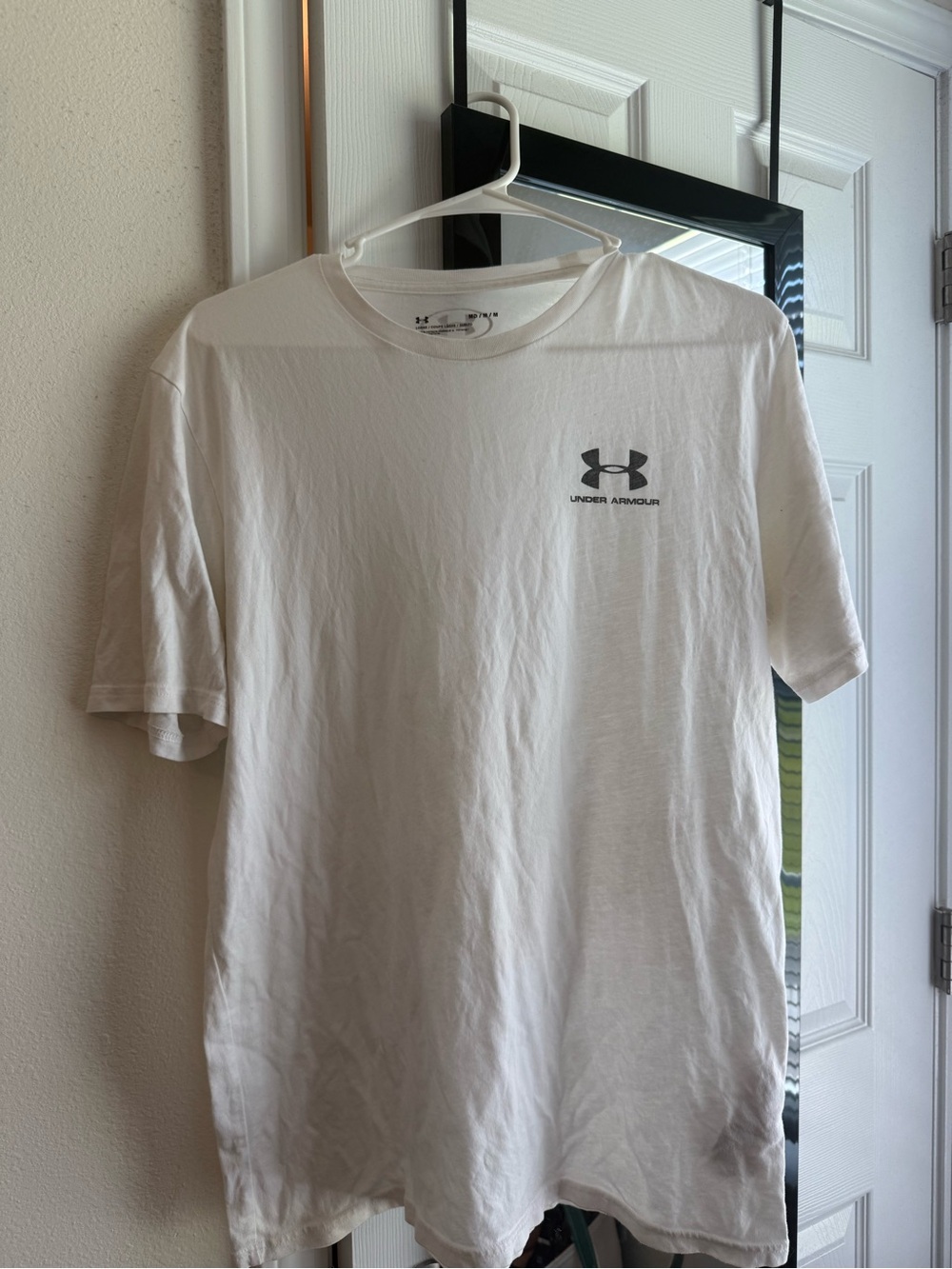Under Armour White Short-Sleeve Logo Tee